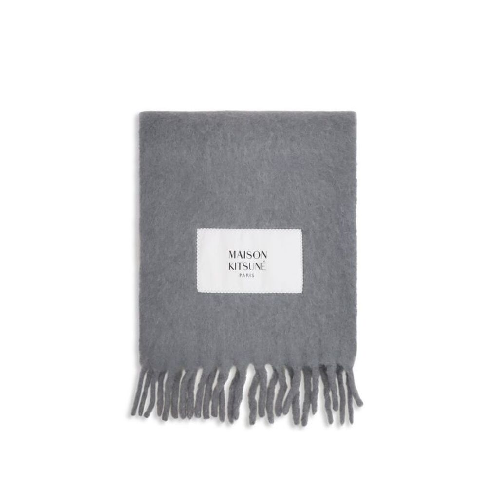 Maison Kitsuné Gray Alpaca Vicugna Pacos Women's Scarf
